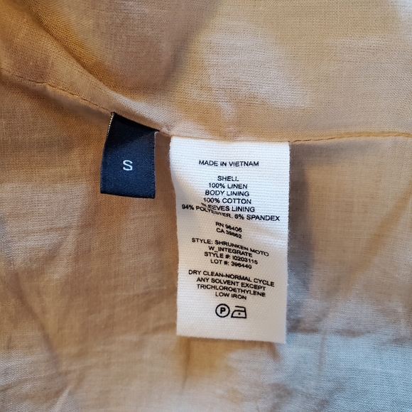 Theory Linen Moto Jacket Size S - Picture 8 of 9